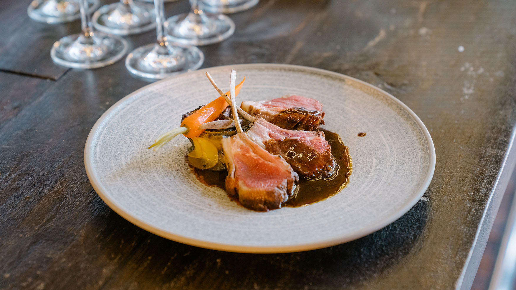 GRILLED LAMB RACK WITH TIAN VEGETABLE